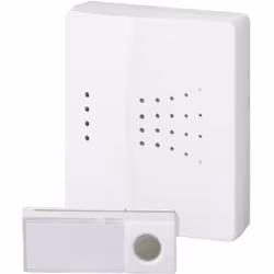 Informations techniques Émetteur IP55 Informations techniques Composants de la sonnette sans fil : Set complet Couleur : blan ...