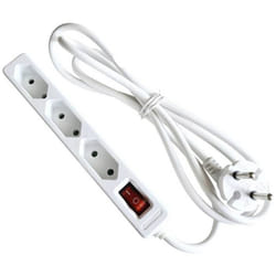 Bloc multiprise avec interrupteur AS Schwabe 11312 blanc fiche avec contour 1 pc(s)