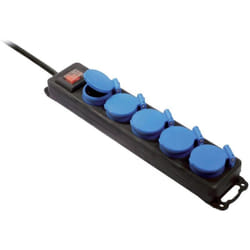 As-schwabe - 5-fach Verteilersteckdose mit Schalter 1,5m H07RN-F 3G1,5 IP44
