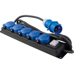 Multiprise - AS-SCHWABE - CEE 5 prises - 230V 16A - Câble 45m - Interrupteur éclairé