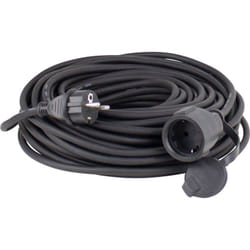 Gummi-Verlängerungsleitung 230V 25m schwarz H07RN-F 3G2,5 IP44