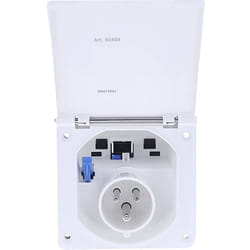 As-schwabe - cee Caravan-Einspeisungsstecker 3-polig weiß 230V 16A IP44