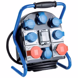 Portable Power distribution CEE, 400V • Boîtier en plastique spécial résistant à la rupture avec poignée • Résistant aux écla ...