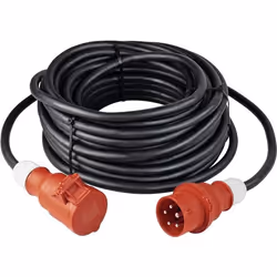 AS Schwabe 61335 alimentation Rallonge 32 A noir 5.00 m H07RN-F 5G 6 mm²