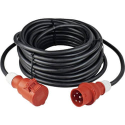 AS Schwabe 61335 alimentation Rallonge 32 A noir 5.00 m H07RN-F 5G 6 mm²