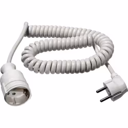 Rallonge à spirale 25 m H05VV-F 3G1 5mm² blanc
