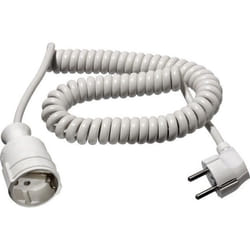Rallonge à spirale 25 m H05VV-F 3G1 5mm² blanc