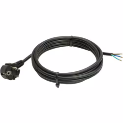 Anschlussleitung mit Schutzkontaktwinkelstecker Anschlusskabel mit 10 m Kunststoffmantelleitung Typ H05VV-F 3G1,0 Ein Ende mi ...