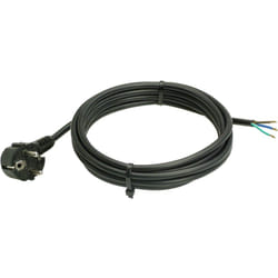 Anschlussleitung 230V 10A schwarz 10m H05VV-F 3G1,0 IP20