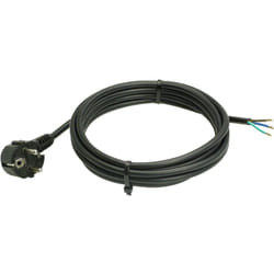 Anschlussleitung 230V 10A schwarz 10m H05VV-F 3G1,5 IP20