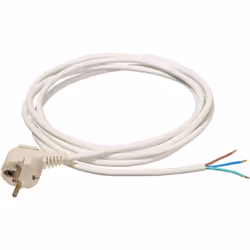 Anschlussleitung mit Schutzkontaktwinkelstecker Anschlusskabel mit 3 m Kunststoffmantelleitung Typ H05VV-F 3G1,0 Ein Ende mit ...