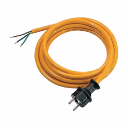 Cordon dalimentation secteur - AS Schwabe - 3 m - Orange H07BQ-F 3G15 mm² - Pour appareils industriels
