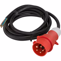 CEE Anschlussleitung H07RN-F 5 Meter schwere Gummischlauchleitung Typ H07RN-F 5G6 400 V / 32 Ampere Zugelassen für Baustellen ...
