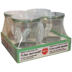 Lot de 4 bocaux Sturz - 50 cL - WECK - Bocaux en verre - Compatibilité lave-vaisselle