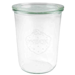 Bocaux en verre - WECK - Lot de 6 - 075 L - Hauteur 147 cm - Compatible congélateur et lave-vaisselle