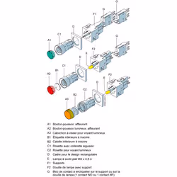 Siemens BOUTON-POUSSOIR ROUGE 1NF - Vue supplémentaire 2