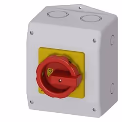 Siemens 3LD2565-1GP53, Commutateur rotatif, 3P, Avec fil, Gris, Rouge, Jaune, Allemagne, 63 A