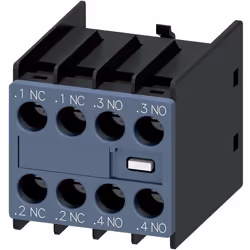 description Auxiliary switch on the front, 2 NO + 2 NC Current path 1 NC, 1 NC, 1 NO, 1 NO for 3RH and 3RT screw terminal .1/ ...