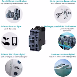 Siemens CONTCT.,AC3:7,5KW 1NO+1NF AC230V 50/60HZ - Vue supplémentaire 7