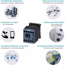 Siemens CONTCT.COUPL.,AC3:4KW 1NF DC24V,+DIODE - Vue supplémentaire 7