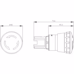 Siemens BOUTON-P. CP. PNG ARR. URG. 40MM, ROUGE - Vue supplémentaire 4