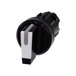 3SU10022BL600AA0 3SU1002-2BL60-0AA0 Commutateur à manette collerette plastique noir, blanc 2 x 45 ° 1 pc(s) Y403411 - Siemens