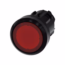 description Illuminated pushbutton, 22 mm, round, plastic, red, pushbutton, flat momentary contact type Illuminated pushbutto ...
