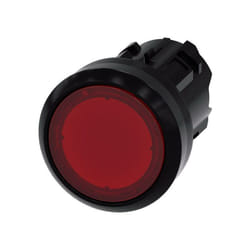 Siemens - 3SU10010AB200AA0 3SU1001-0AB20-0AA0 Bouton-poussoir lumineux à rappel actionneur plat, collerette plastique rouge 1 pc(s) Y403861