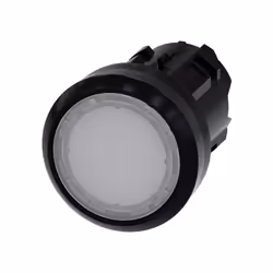 description Illuminated pushbutton, 22 mm, round, plastic, white, pushbutton, flat momentary contact type Illuminated pushbut ...