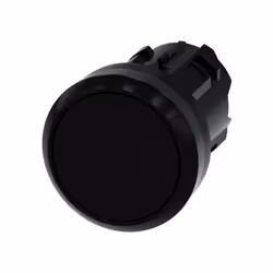description Pushbutton, 22 mm, round, plastic, black, pushbutton, flat, momentary contact type Pushbuttons SIRIUS ACT for swi ...