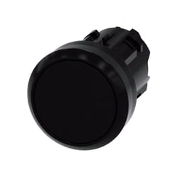Siemens 3SU10000AB100AA0 3SU1000-0AB10-0AA0 Bouton-poussoir actionneur plat, collerette plastique noir 1 pc(s) Y401291