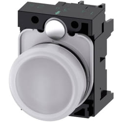 Siemens - 3SU1102-6AA60-1AA0 Voyant lumineux plat blanc 24 v/ac, 24 v/dc 1 pc(s)