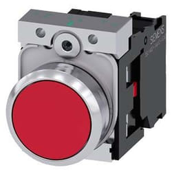 Siemens 3SU1150-0AB20-1CA0 actionneur électrique Noir, Rouge, Argent