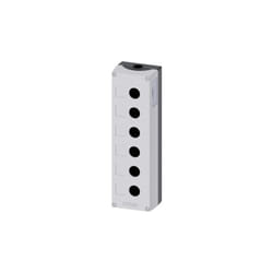 Siemens - Boîtier de bouton-poussoir sirius act, 6 découpes, en Métal Gris, ø 22mm ( Prix pour 1 )