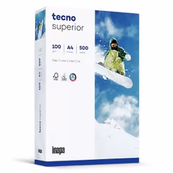 inapa-tecno tecno Superior 100g 210x297 R, Universel, A4 (210x297 mm), 2000 feuilles, Blanc, 107 µm, 94%