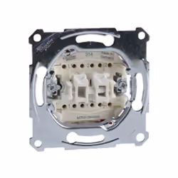 Mécanisme d'interrupteur double avec griffes pour installation dans n'importe quelle boîte d'interrupteur universelle. L'inte ...