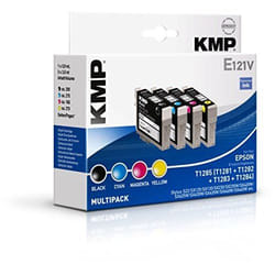 KMP E121V cartouche d'encre 4 pièce(s) Noir, Cyan, Magenta, Jaune