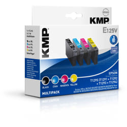 KMP E125V cartouche d'encre 4 pièce(s) Noir, Cyan, Magenta, Jaune