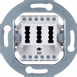 Berker 454409, TAE, 3 module(s), Blanc, Métal, Plastique, 125 V, 22 mm