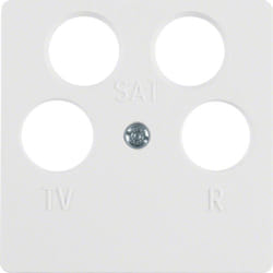 Hager 148409 Plaque de commutation et obturateur Blanc
