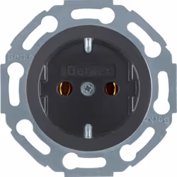 Berker 414521, Type F, Noir, Duroplast, IP20, IEC 60884-1, VDE 0620-1, 250 V
