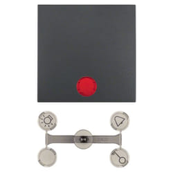 Hager 16211606 Plaque de commutation et obturateur Anthracite