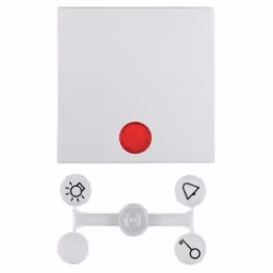 Hager 16211909, Blanc, Plastique, Thermoplastique, Sans vis, Toutes marques, Mat, 1 pièce(s)