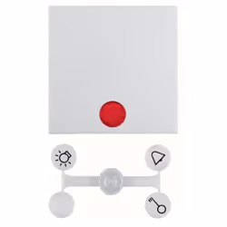 Hager 16218989, Blanc, Plastique, Sans vis, Toutes marques, Brillant, 1 pièce(s)
