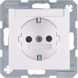 Berker 47498989, Type F, Blanc, Duroplast, IP20, 250 V, 16 A