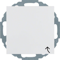 Hager 47448989 Plaque de commutation et obturateur Blanc