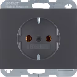 Hager 47157006, Type F, Anthracite, Plastique, Thermoplastique, 250 V, 16 A, 50 - 60