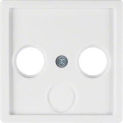 Hager 12036089 Plaque de commutation et obturateur Blanc
