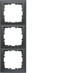Hager Frame 3gang Anthracite