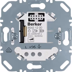 Berker 85421200, Variateur, A monter, Métallique, Métal, Plastique, 230 V, 25 VA